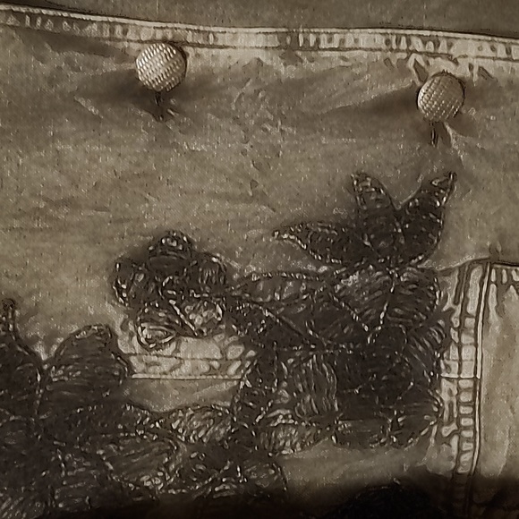 Rustic Coldwater Creek embroidered dark Grey denim jacket - Picture 4 of 6